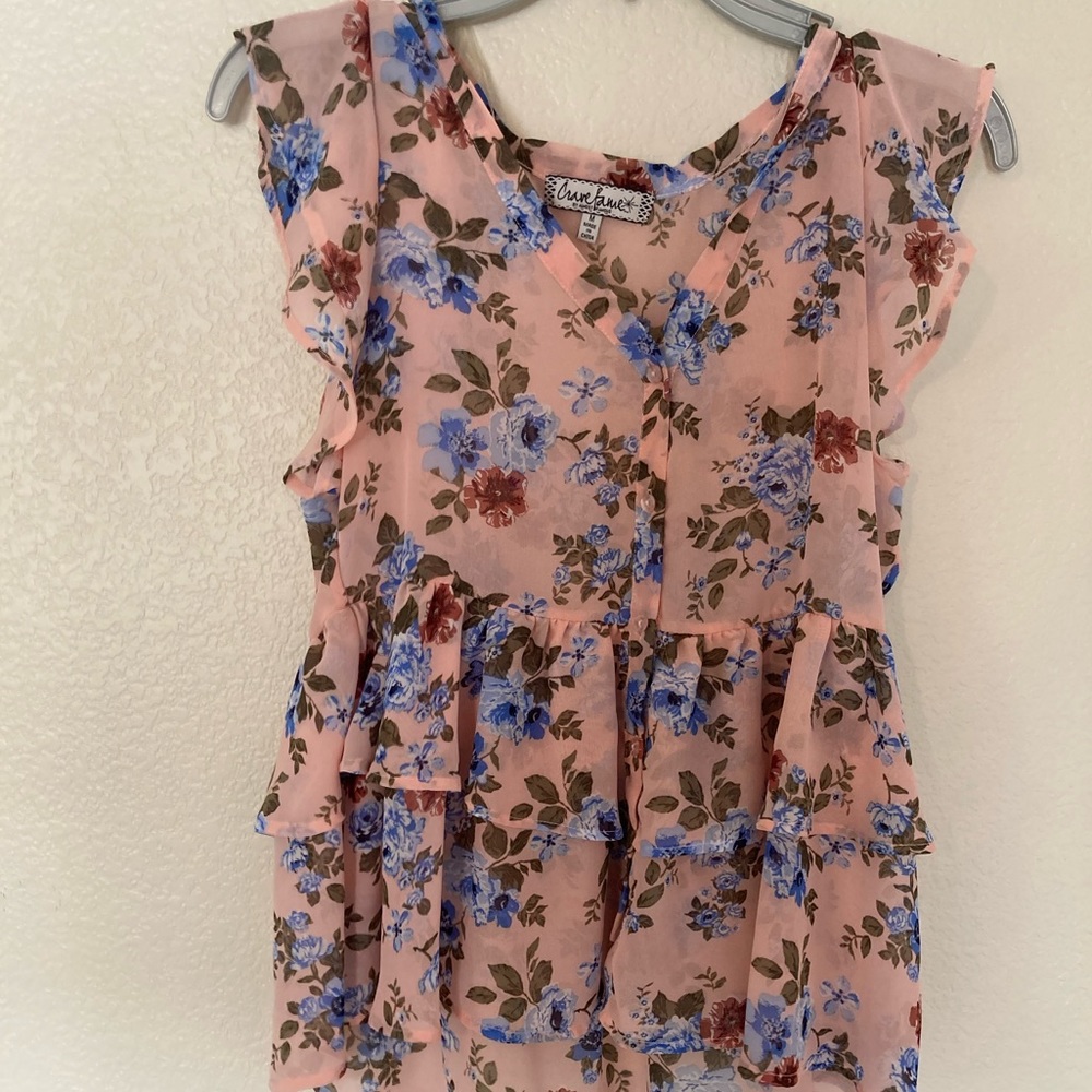 Pink Flower Blouse